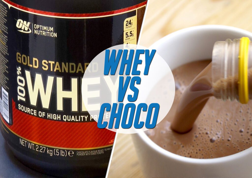 Whey versus Chocolademelk